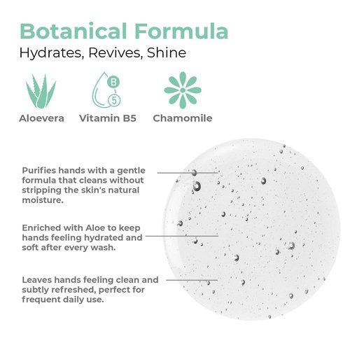 OLIOLI Botanical Hand Wash 15.2oz - Gentle pH-Balanced Aloe Soap for Soft, Hydrated Skin | Coastal Luxury
