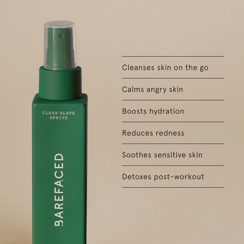 Barefaced Clean Slate Spritz - Hypochlorous Acid Mist for Face & Body, Hydrating Setting Spray, 4 Fl Oz