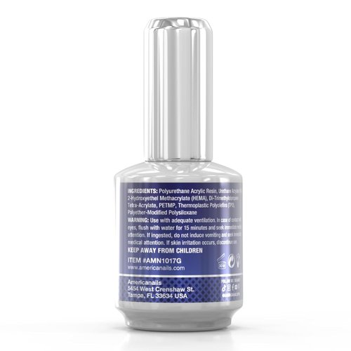 Americanails Gel Polish Top Coat - Long-Lasting Dual Cure Formula for Glossy Finish | 0.5 oz