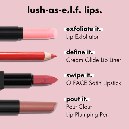 e.l.f. Cream Glide Lip Liner - Highly Pigmented Pencil for Shaping & Sculpting Lips | Vegan, Mauve Aside