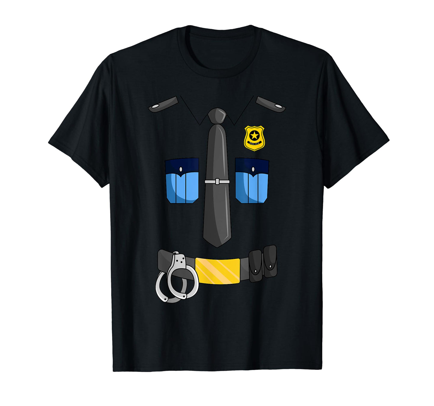 Police Officer Costume Policeman Cop Sheriff Halloween T-Shirt