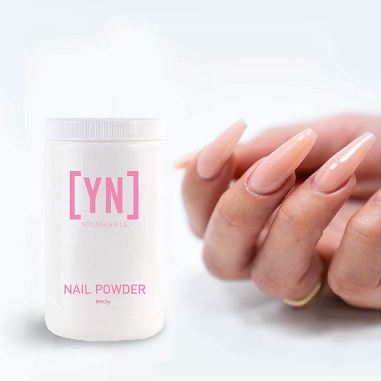 Young Nails Acrylic Cover Powder - Professional Self-Leveling Nail Powder for Extensions | Taupe, 660g