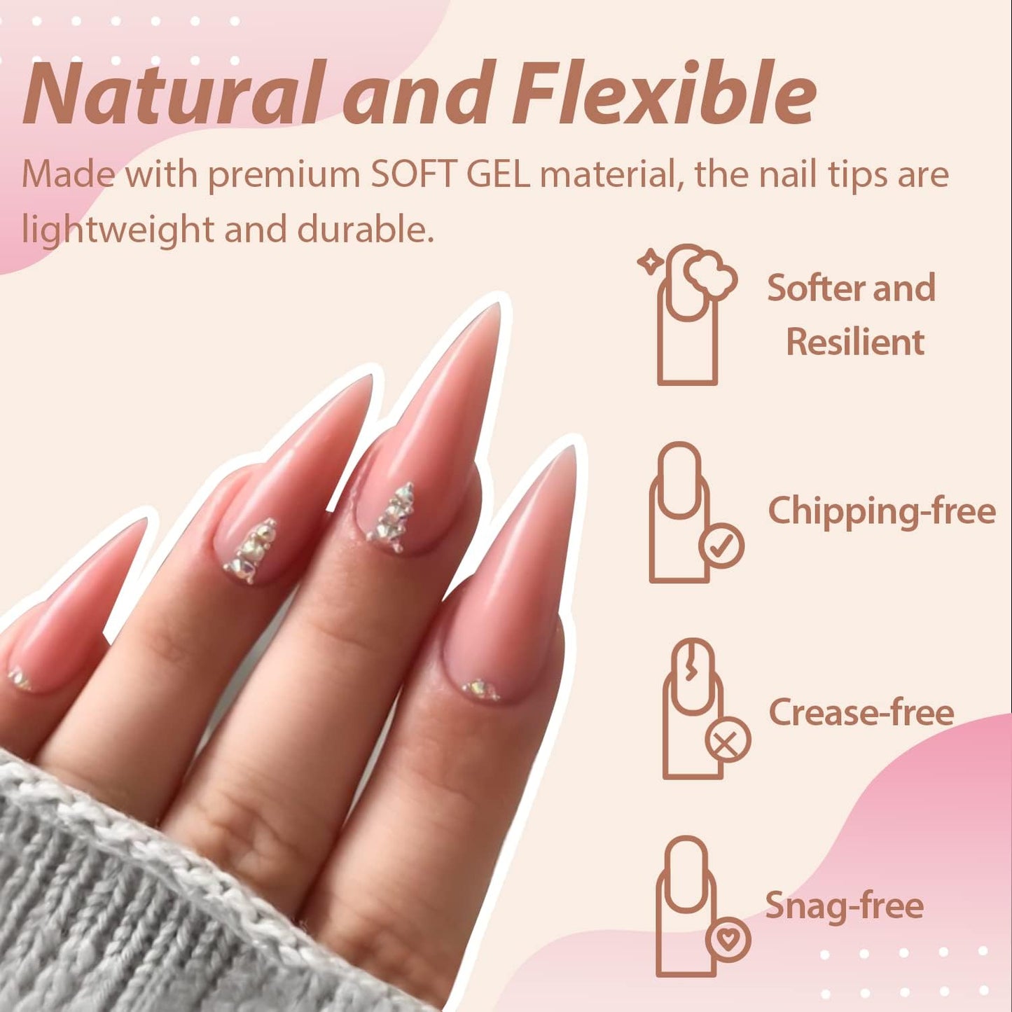 UNA GELLA Gel Nail Glue, Solid Nails Gl ue Gel 40g Lamp Curing Needed Soak Off G LUE Strong Nail G LUE G el for Acrylic Fake Nails Tips Extension Press On Nails for Gelly Tips