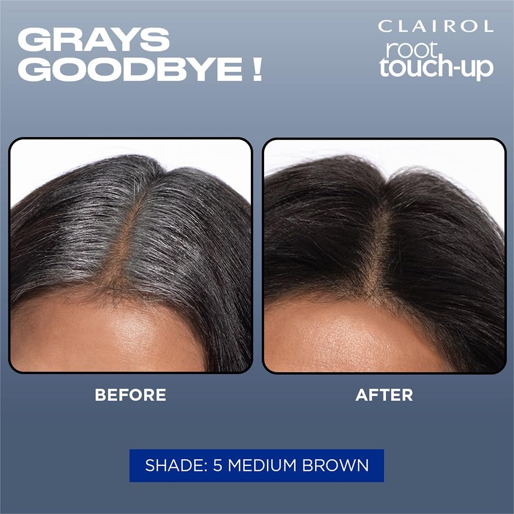 Clairol Root Touch-Up Permanent Hair Dye - 6 Light Brown Color | Pack of 2 for Effortless Coverage