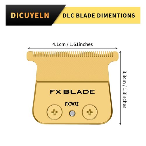 FX707Z Replacement Blades - Zero-Gapped Compatible Blades for FX787 & FX726 Trimmers | Gold Finish