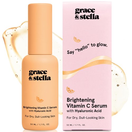 Grace & Stella Vitamin C Serum - Brightening Face Serum with Hyaluronic Acid | 50ml for Dullness & Dark Spots