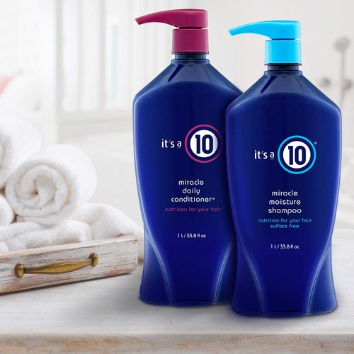 It's A 10 Miracle Moisture Shampoo & Daily Conditioner Duo - 33.8 Oz Each for Ultimate Hydration