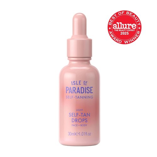 Isle of Paradise Self Tanning Drops - Natural Bronze Self Tanner for Face & Body, 1.01 fl. oz | Cruelty-Free & Fragrance-Free
