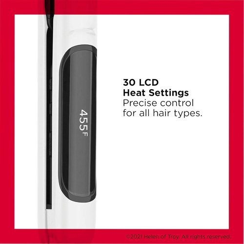 REVLON Crystal C + Ceramic Digital Hair Flat Iron - Long-Lasting Shine & Reduced Frizz (1 Inch)