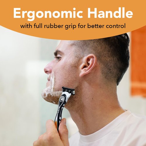 BIC Flex 5 Refillable Razors - Long-Lasting 5 Blade Shaving Kit for Men | 1 Handle & 7 Cartridges