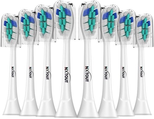 Philip Sonicare Replacement Toothbrush Heads - Pack of 8 Soft Dupont Bristles for Deep Cleaning & Gum Care