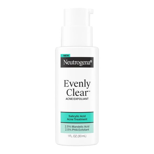 Neutrogena Evenly Clear Acne Exfoliant - Multi-Acid Treatment Serum with Salicylic & Mandelic Acid | 1 fl. oz
