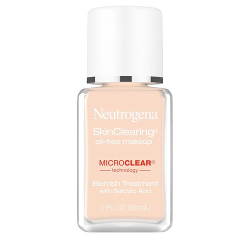 Neutrogena SkinClearing Liquid Foundation - Oil-Free, Acne-Fighting Formula with 0.5% Salicylic Acid | Classic Ivory, 1 fl. oz