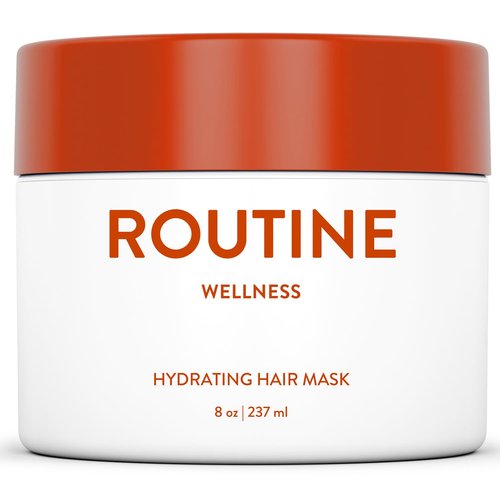 Routine Wellness Deep Conditioning Hair Mask - Hydrating Repair for Dry, Damaged Hair - Coconut & Vanilla 8oz