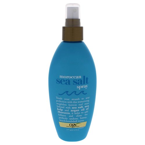 OGX Argan Oil of Morocco Sea Salt Spray - Curl-Defining Leave-In Mist for Beach Waves | 6 Fl Oz