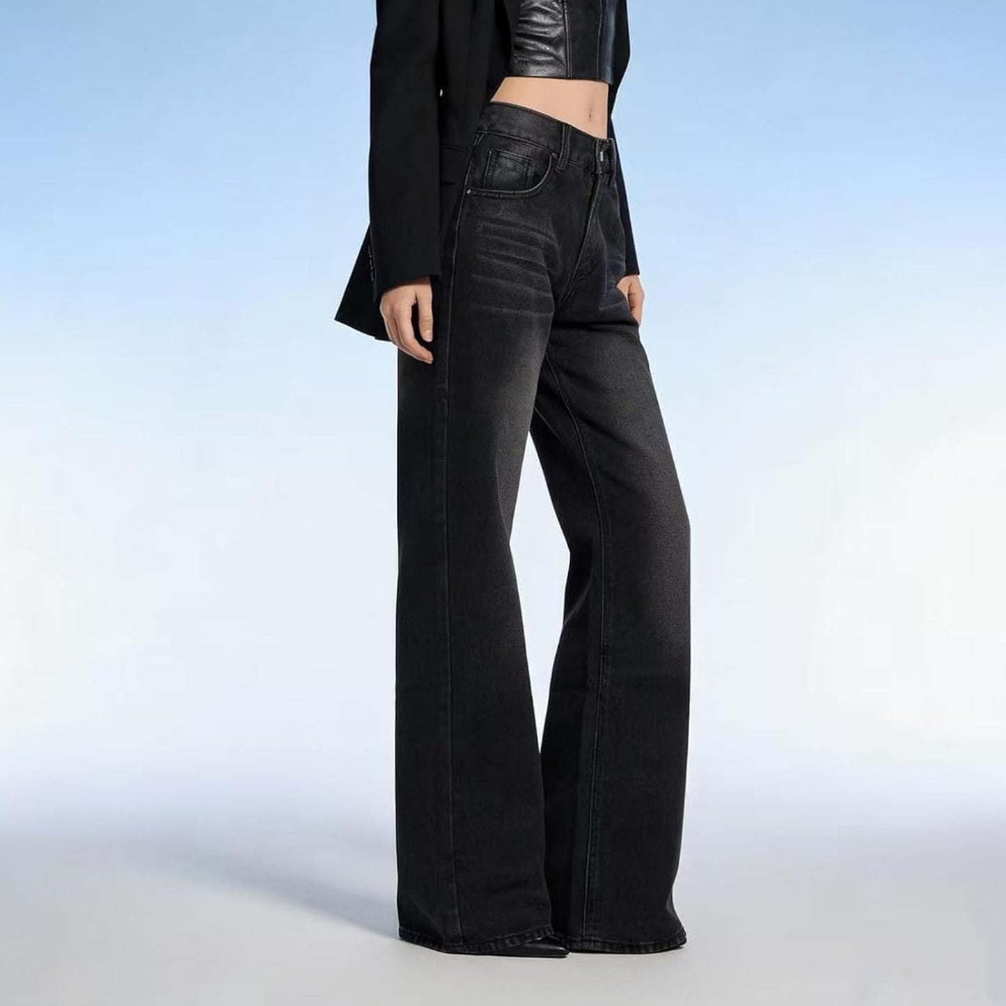 Skiennix Wide Leg Jeans - High Waisted Vintage Denim Pants for Women | Casual & Trendy Summer Fit
