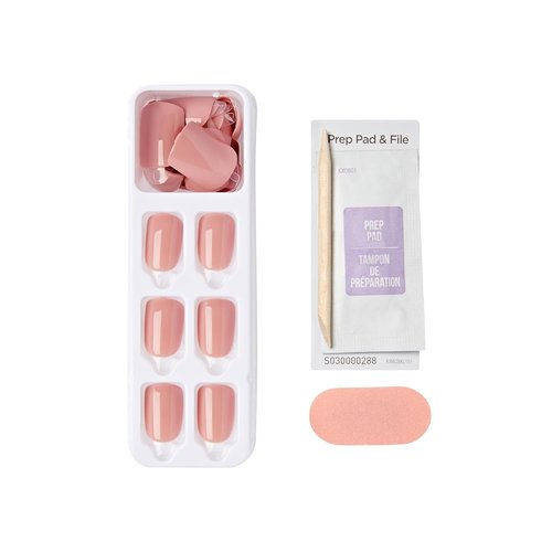 KISS imPRESS Press-On Nails - No Glue, 'Your Magic' Pink, Short Squoval Shape, 30 Nails & Accessories Included