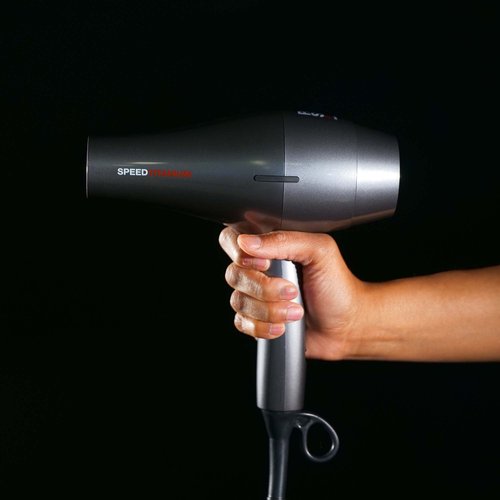 RUSK PRO Speed Titanium Hair Dryer, Ionic Generator Eliminates Frizz, Powerful AC Motor with 6 Speed and Heat Settings for Fast Styling, Plus Diffuser and Concentrator for Unique Styles
