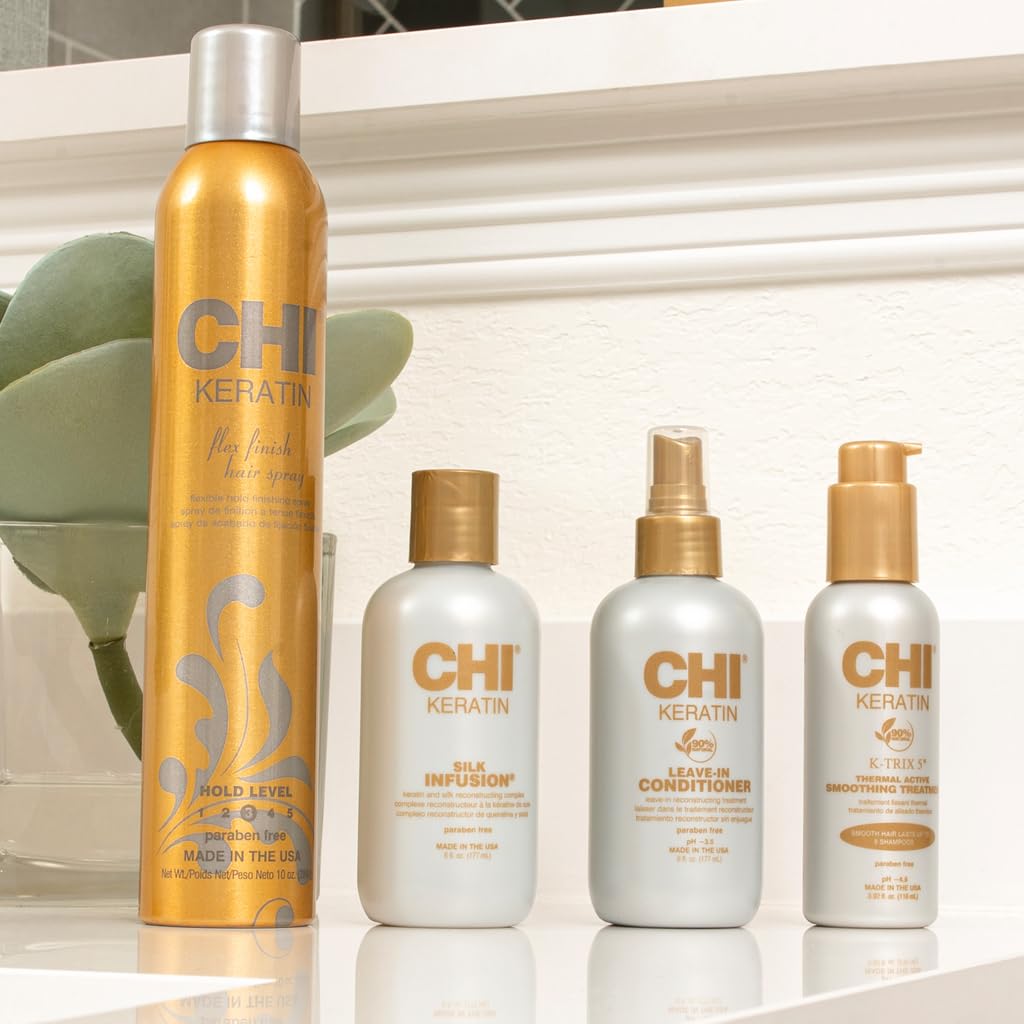 CHI Keratin Silk Infusion - Hydrating Hair Serum for Softness & Shine | Sulfate-Free, 2 Oz