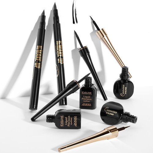 Eveline Cosmetics Eyeliner - Long-Lasting Black Formula for Bold, Defined Eyes