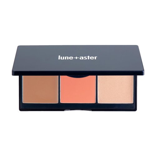 Lune+Aster Creamy Cheek Trio - Ultra-Blendable Bronzer, Blush & Highlighter Palette