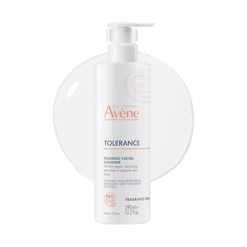 Avène Tolerance Daily Foaming Facial Cleanser - Glycerin & Niacinamide | Fragrance-Free, Dermatologist Tested for All Skin Types