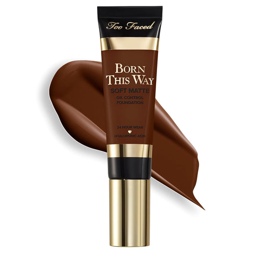 Too Faced Born This Way Soft Matte Foundation - Hydrating, Blurring, Waterproof | 1 Fl Oz for All-Day Oil Control