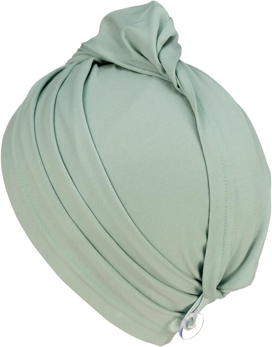Skiennix Hair Drying Turban - Frizz-Free, Soft & Lightweight Wrap for Long Hair | Sage Color