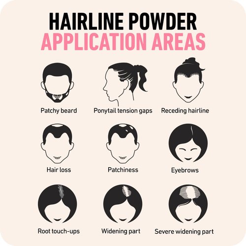BOLDIFY Hairline Powder (LARGE, 10g) - Water-Resistant Root Touch Up Hair Color for Gray Coverage - 24-Hour Stain-Proof, Mess-Free Hair Powder for Thinning Hair - Dark Gray