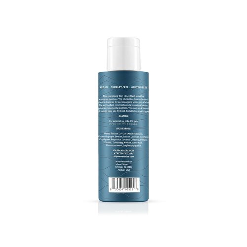 Oars + Alps Men's Moisturizing Body & Face Wash - Vitamin E & Antioxidants, Sulfate-Free, Travel Size 3.4oz | 2 Pack