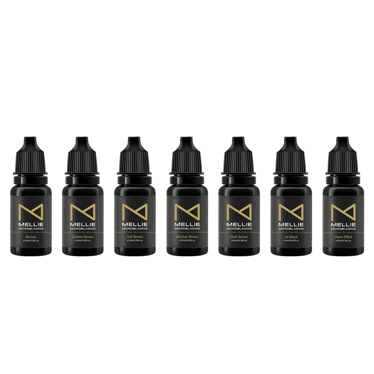 Mellie Microblading Pigment – 10 ml/.35fl.oz | Medical Grade | No Mixing | Long Lasting for Professionals Permanent Make Up Supplies (Warm Effect)