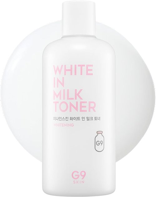 G9SKIN White In Milk Toner - Hydrating & Brightening Facial Toner with Milk Protein | 300ml / 10.14 Fl.Oz