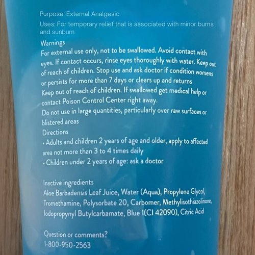 ALOE UP Aloe Vera Gel - Cooling Sunburn Relief for Face & Body | 96.6% Pure, Alcohol & Fragrance Free, 4 Oz