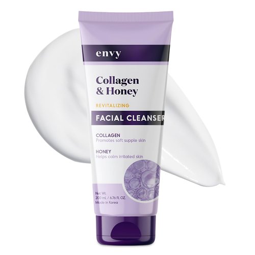Envy Facial Cleanser | Collagen & Honey Infused - Reduces Fine Lines & Hydrates - 6.76 oz, Cruelty-Free