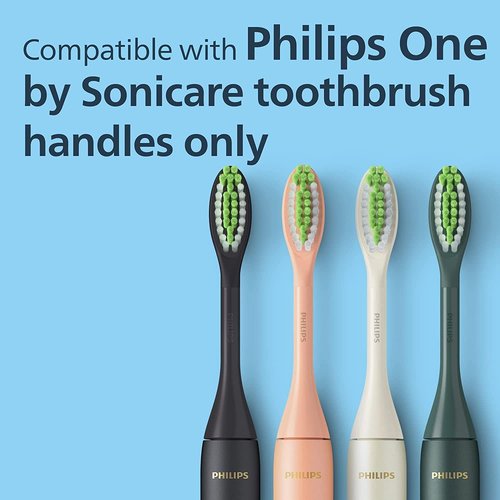 Philips One by Sonicare Replacement Brush Heads - 2-Pack, White | Superior Cleaning Performance