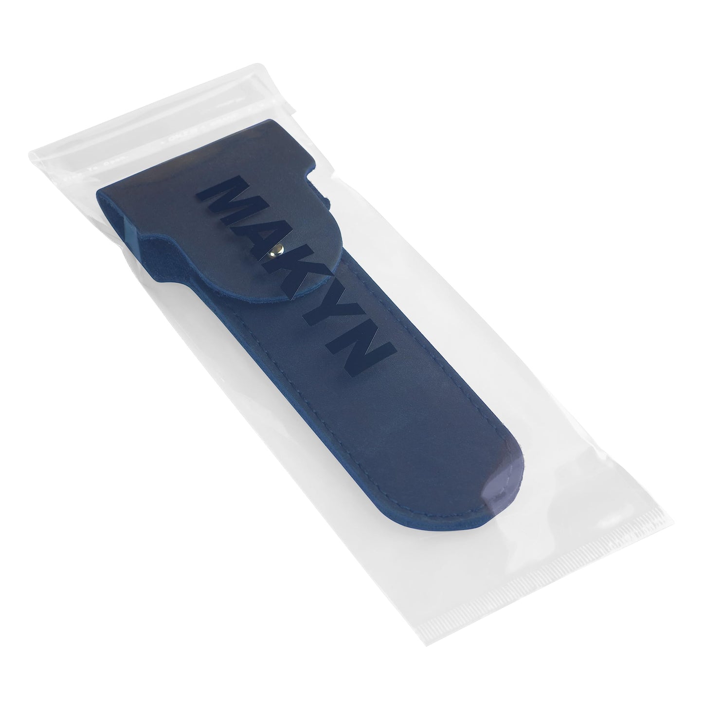 Safety Razor Head Protecting Leather Cover, Genuine Cowhide Leather Double Edge Safety Razor Case Accessories for Travel, Butterfly Razor Case (Blue)