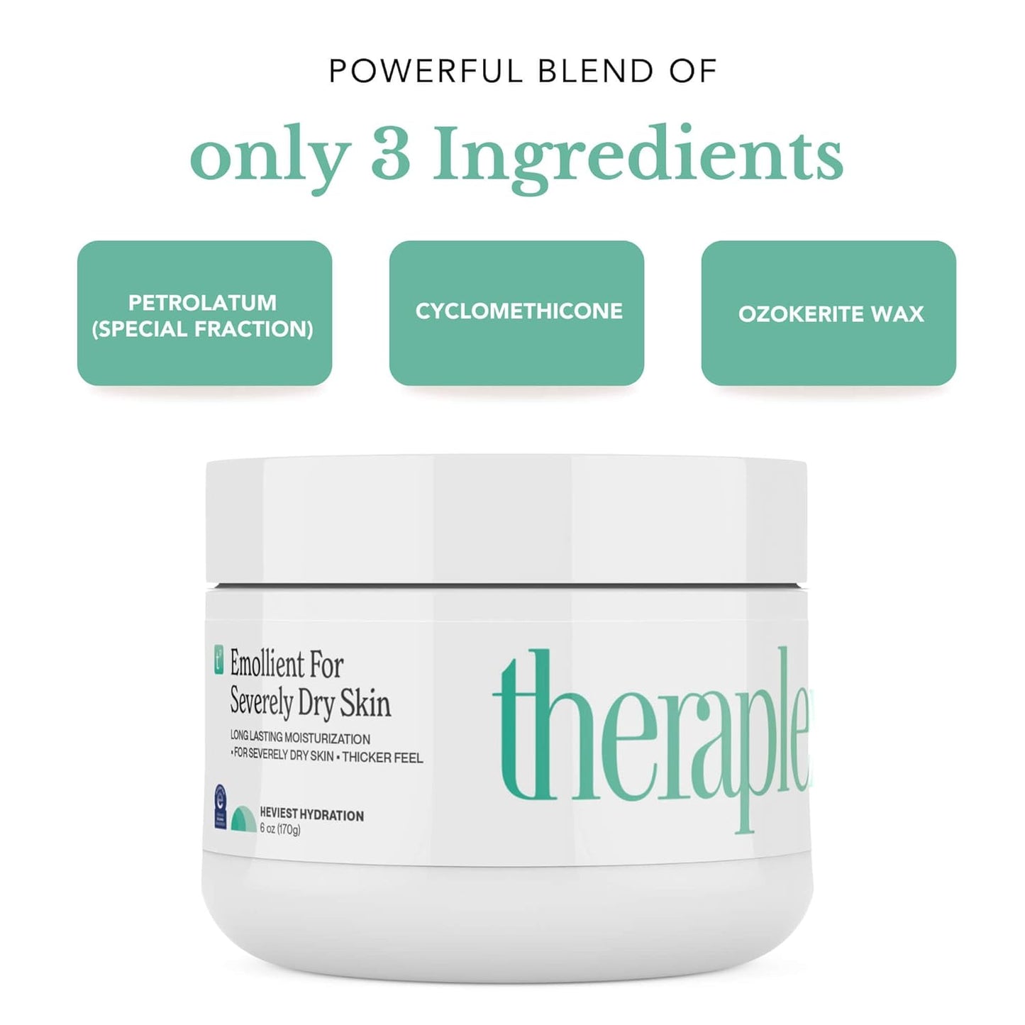 Theraplex Emollient Cream for Dry Skin - Fragrance-Free, Noncomedogenic, Dermatologist Recommended | 6 Oz Heavy Hydration