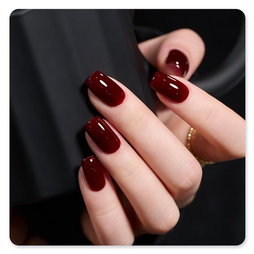 GAOY Dark Red Gel Nail Polish - 16ml Soak Off Formula for DIY Manicure | Alluring Wine Color