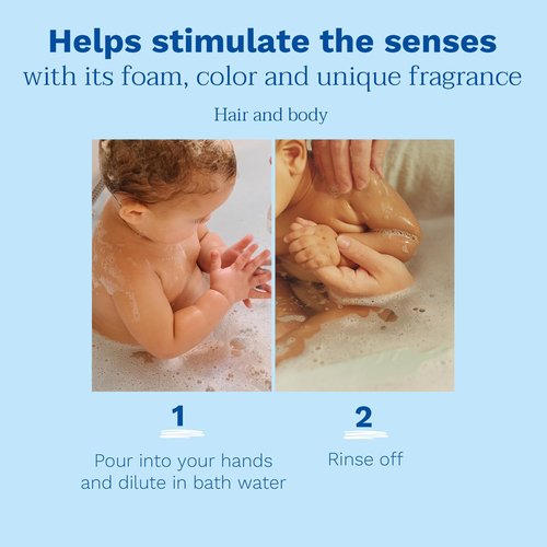 Mustela Baby Multi-Sensory Bubble Bath - Natural Avocado, Biodegradable Formula - 6.76 oz.