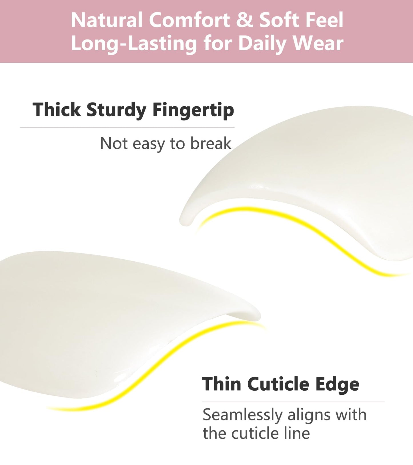 Artquee Press on Nails Short Soft Nude Square False Tips Glossy Reusable Fake Stick on Nails Kit for Women - 30 PCS 15 Sizes