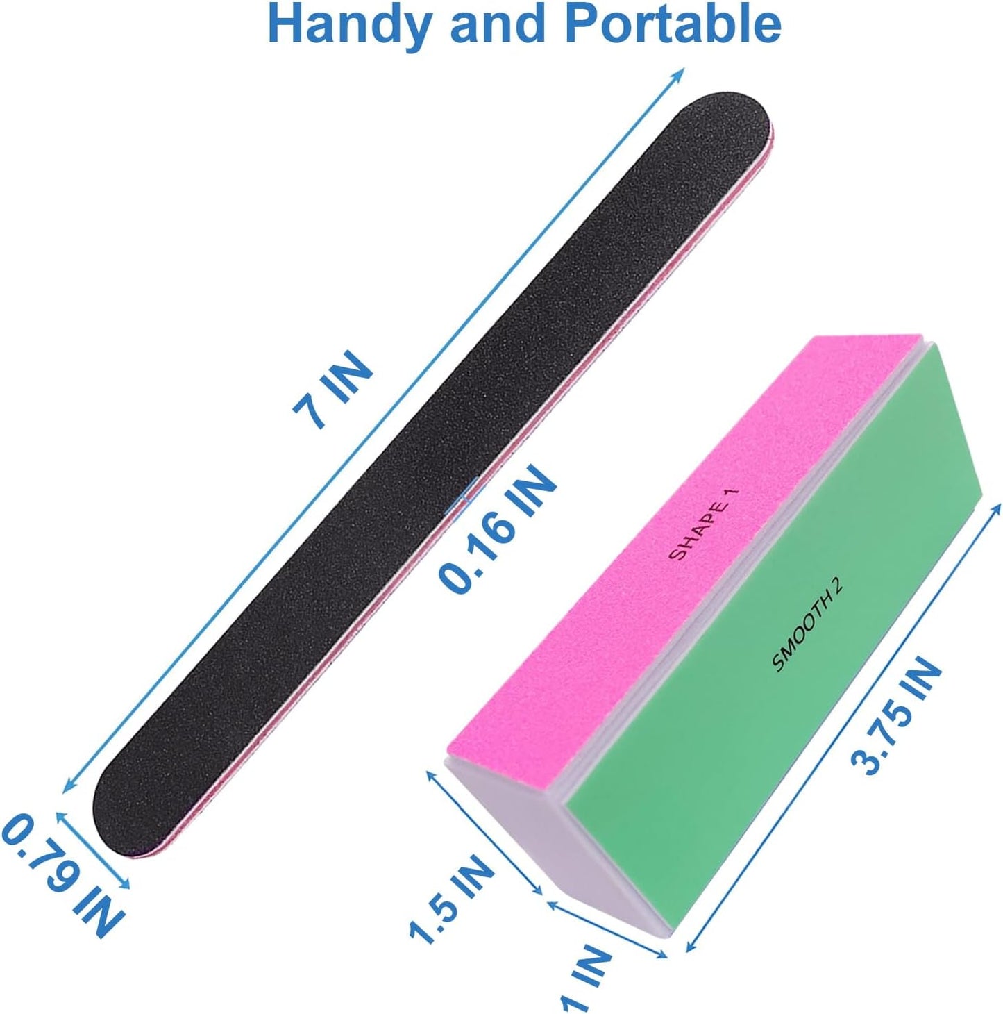 Skiennix Nail File and Buffer Set - Professional 4-Way Nail Buffers for Natural Nails | Manicure Kit