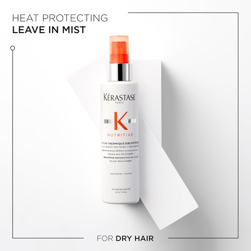 KERASTASE Nutritive Heat Protecting Spray - Nourishing Detangler for Dry Hair | 5.1 Fl Oz
