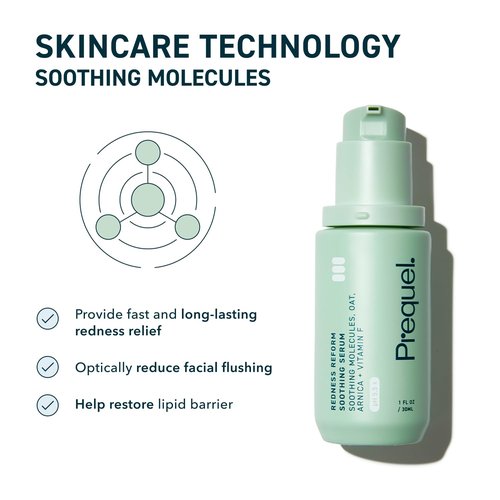 Prequel Skin Redness Reform - Calming Face Serum with Oat Extract for Sensitive Skin | 1oz Pump