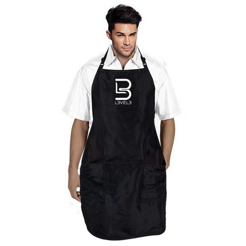 L3 - Level 3 Black Apron- Hair Apron for Hair Stylist - Universal Size Fits Men and Women - Level Three Barber Apron