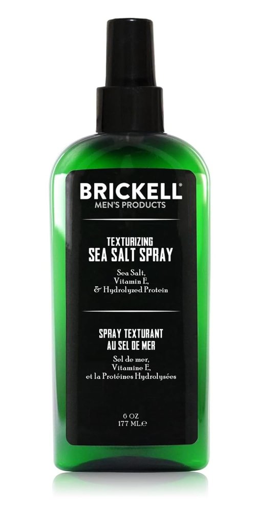 Brickell Men's Texturizing Sea Salt Spray - Natural & Organic, Alcohol-Free Hair Lifter | 6 Ounce