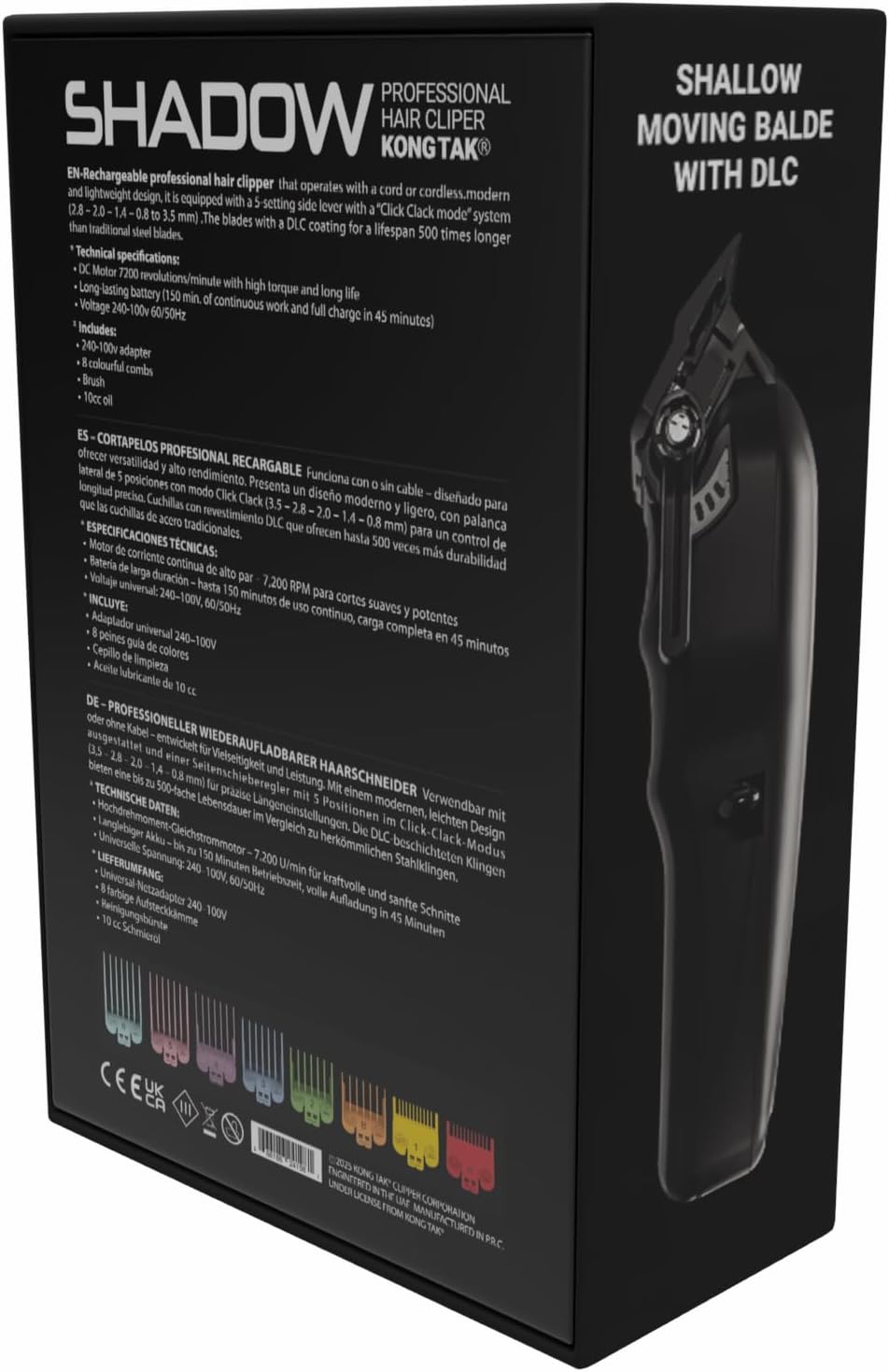 Shadow Professional Hair Clipper - Super-Torque Rotary Motor & FAPER DLC Blade | Precision Cutting