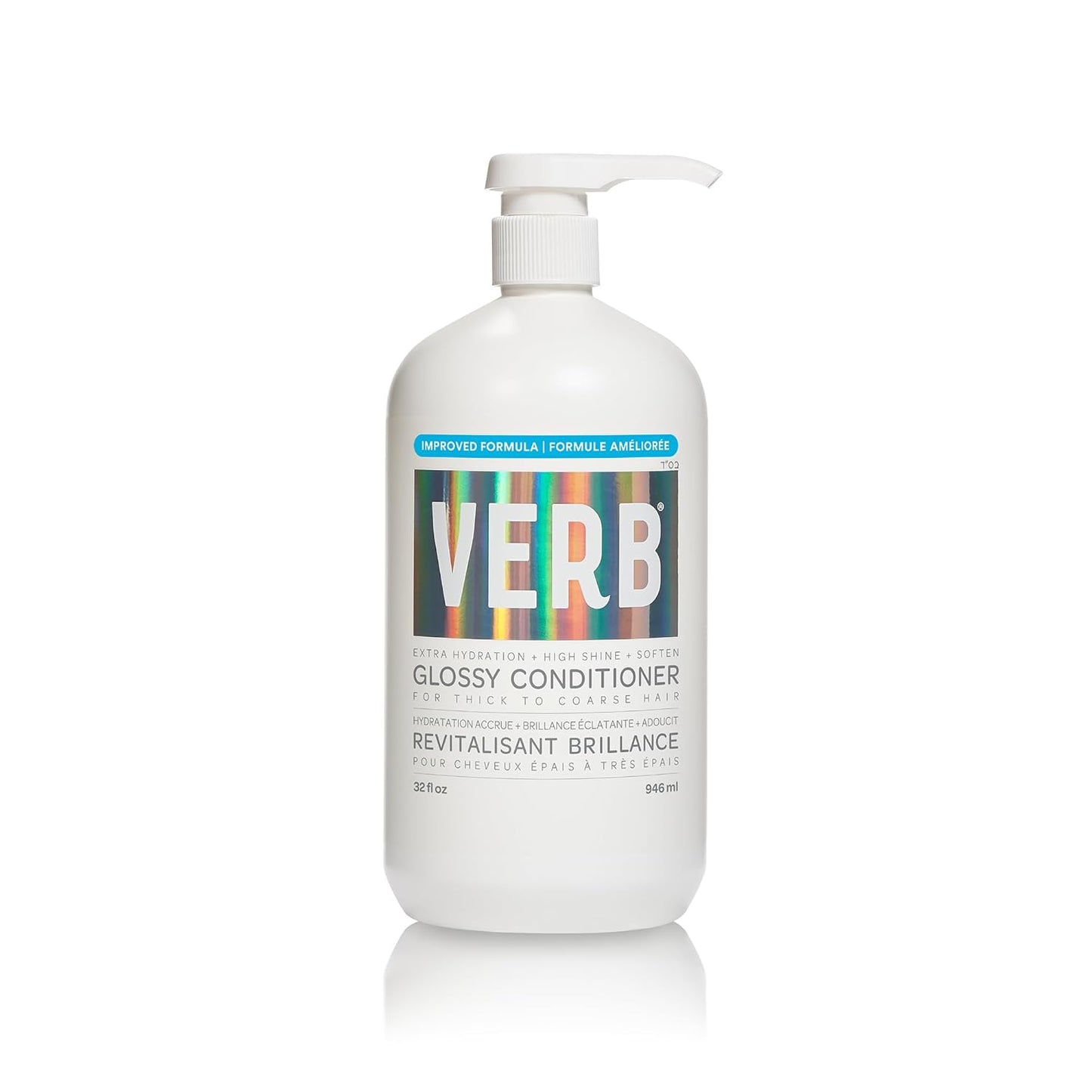 VERB Glossy Conditioner - Conditions, Detangles & Adds High Shine for Thick Coarse Hair - Vegan & Sulfate-Free