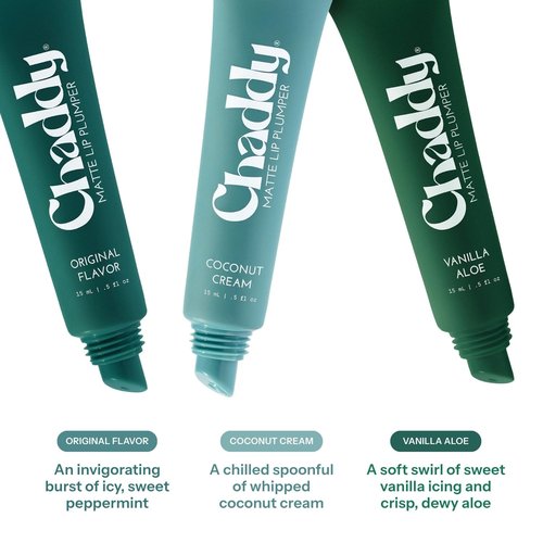Chaddy Matte Lip Plumper - Hydrating Hyaluronic Acid Lip Enhancer | Natural Plumping Care - 0.5 fl. oz (Original Flavor)