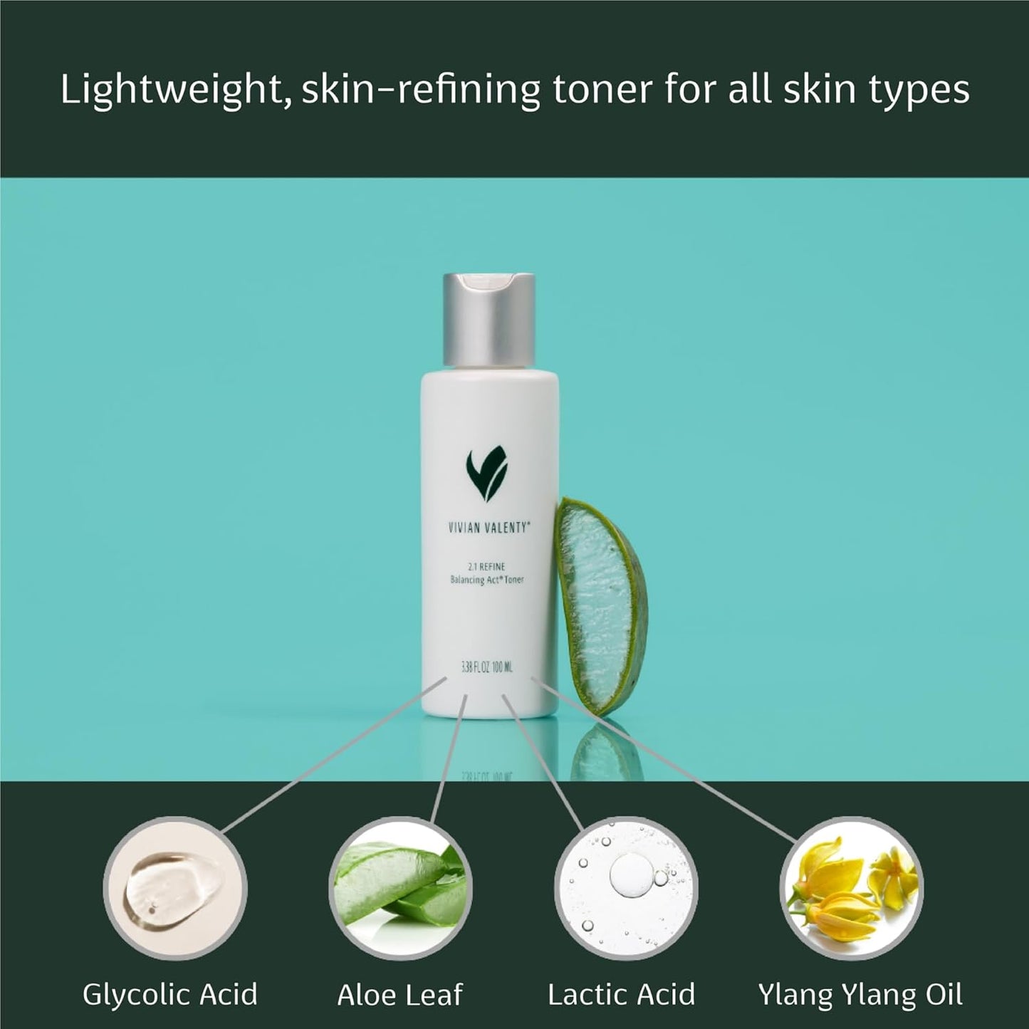 Skiennix AHA BHA Facial Toner - Gentle Daily Exfoliating Formula with Glycolic Acid for Smooth Skin