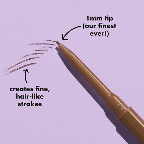 e.l.f. Micro-Fine Brow Pencil - Waterproof Brow Color & Spoolie for Natural Feathered Finish | Vegan Espresso